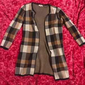 Plaid cardigan